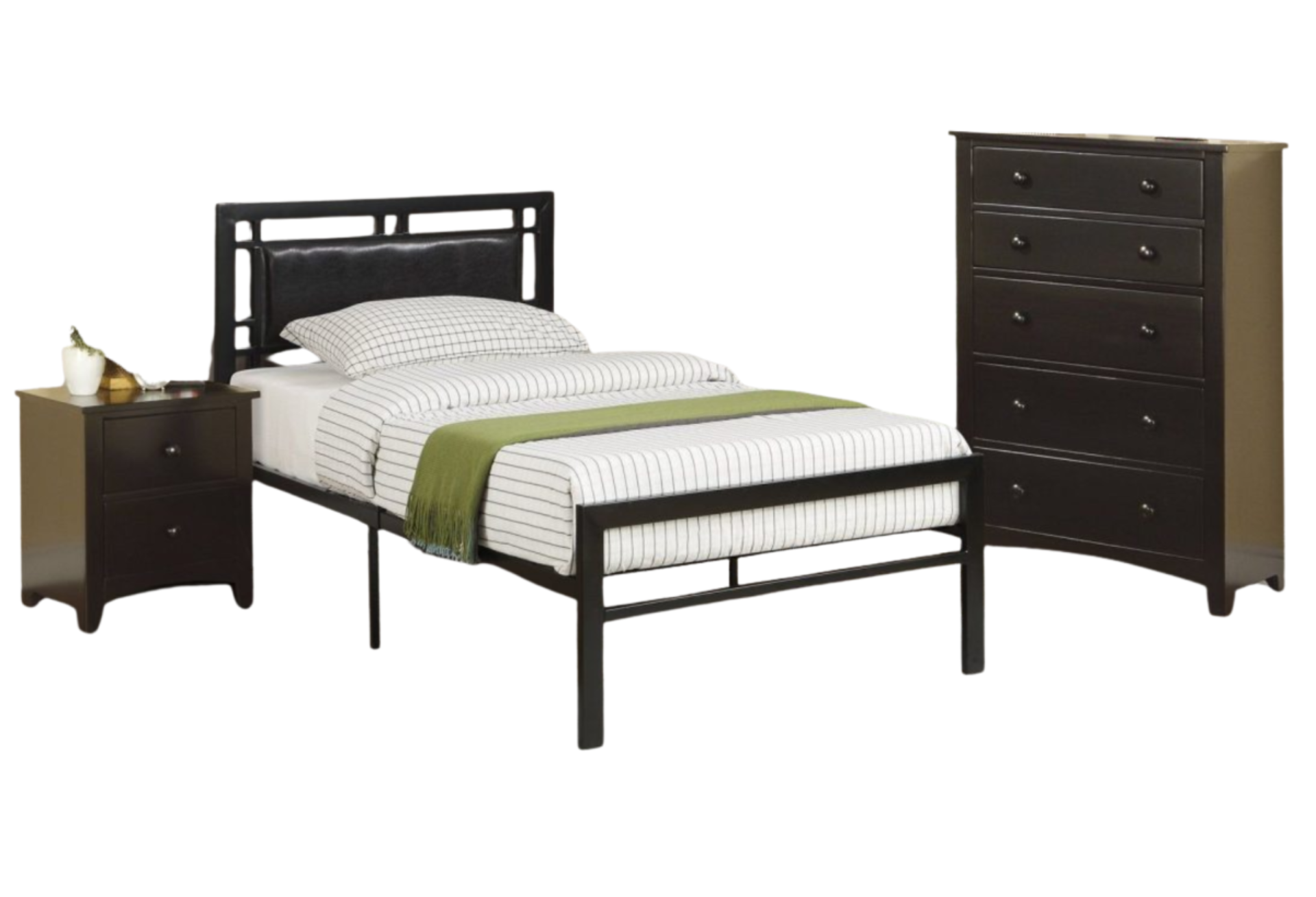 BLACK TWIN METAL BED