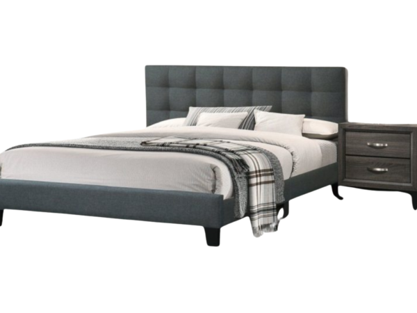 DARK GRAY QUEEN PLATFORM BED