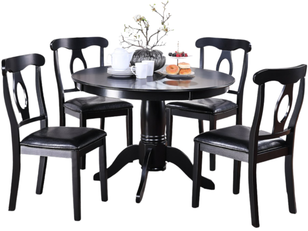5PC DINING SET BLACK