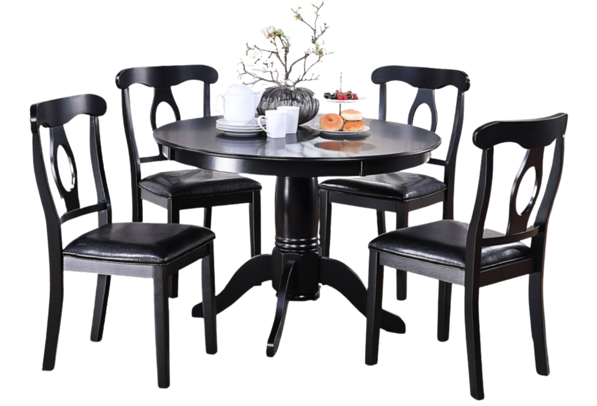 5PC DINING SET BLACK