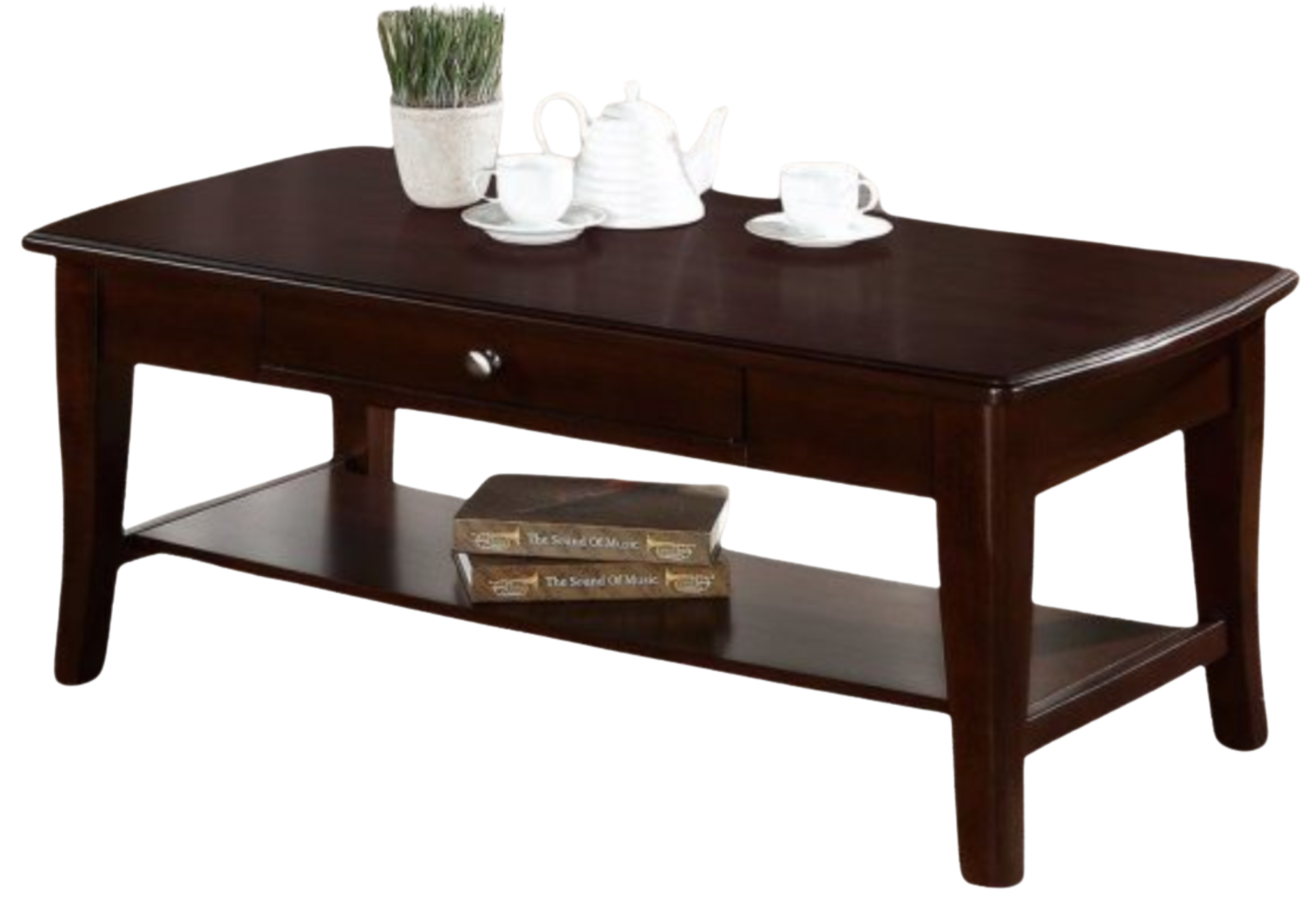 WOOD CONSOLE TABLE W/ DRAWER
