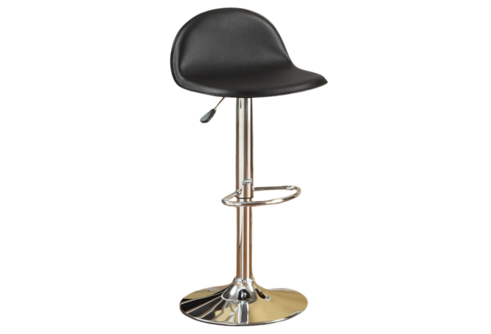 BLACK LEATHER BAR STOOL (SOLD AS PAIR)