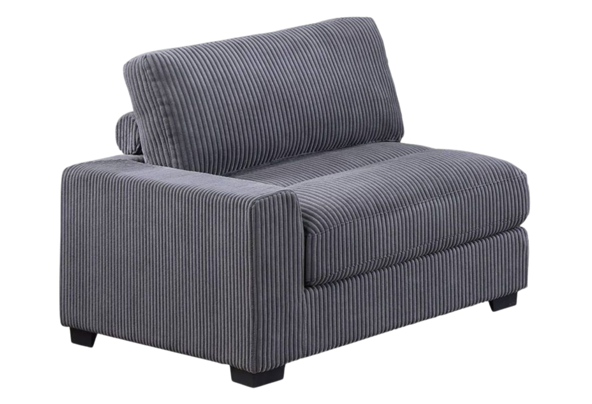 LAF CHAIR GRAY WIDE-WELT CORDUROY