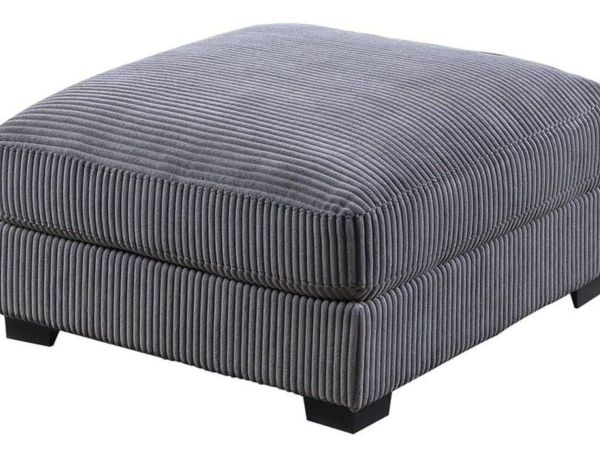 OTTOMAN GRAY WIDE-WELT CORDUROY