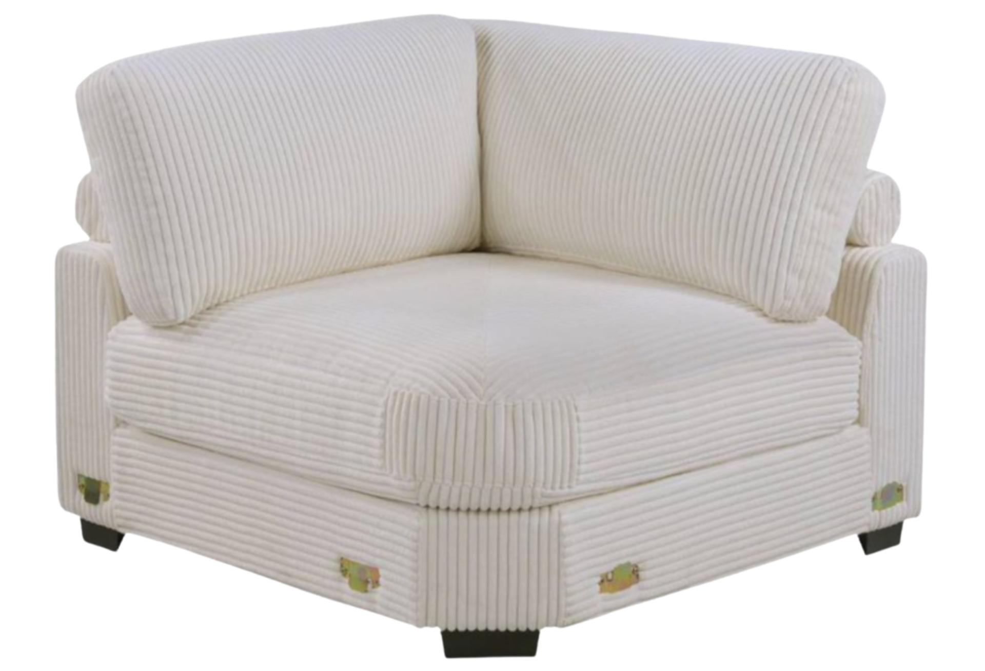 CORNER SOFA BEIGE WIDE-WELT CORDUROY
