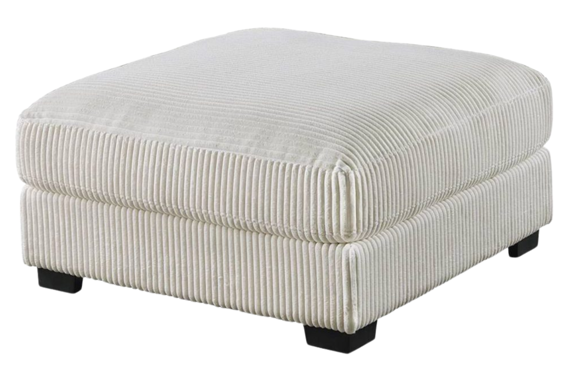 OTTOMAN BEIGE WIDE-WELT CORDUROY