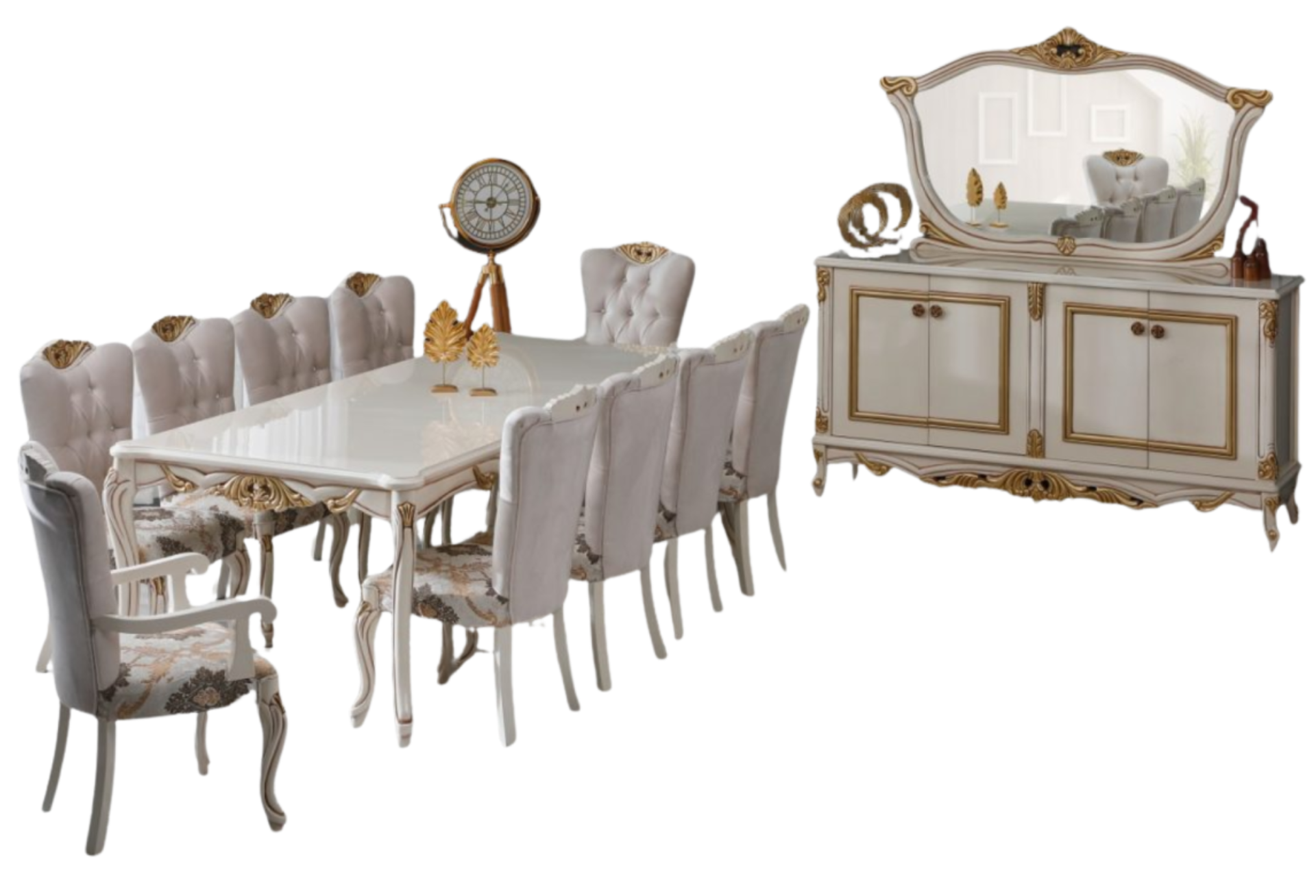 Buse 144″ Dining Table Cream