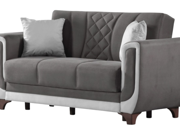 Berre Convertible Sleeper Loveseat, Grey