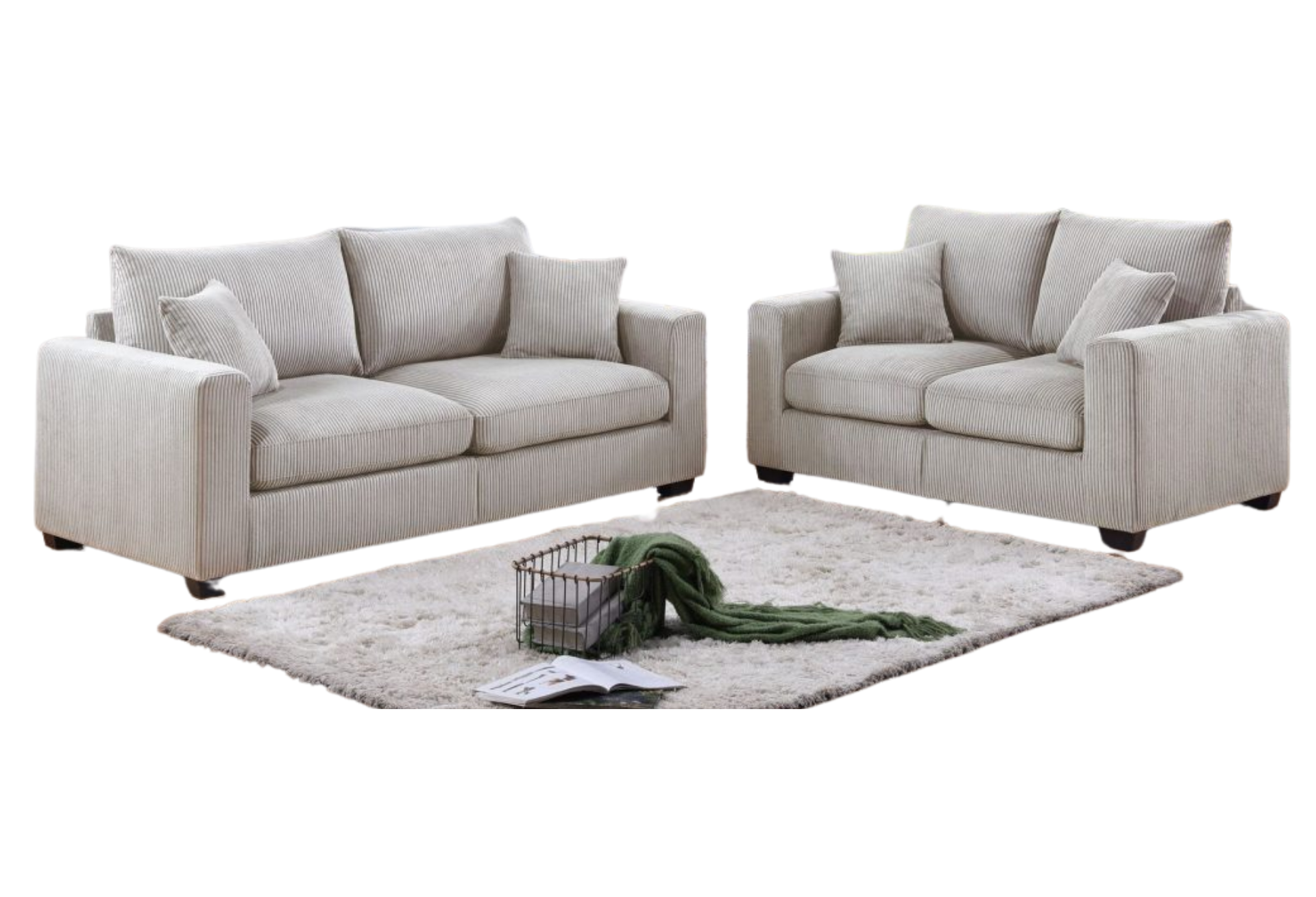 2PC SOFA SET IVORY