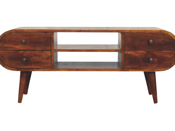 Chestnut Circular Media Unit