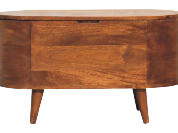 Chestnut Rounded Lid up Blanket Box