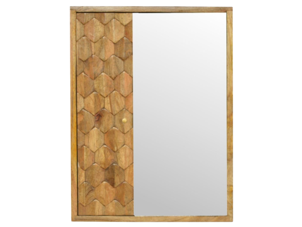 Pineapple Carved Mirror Cabinet