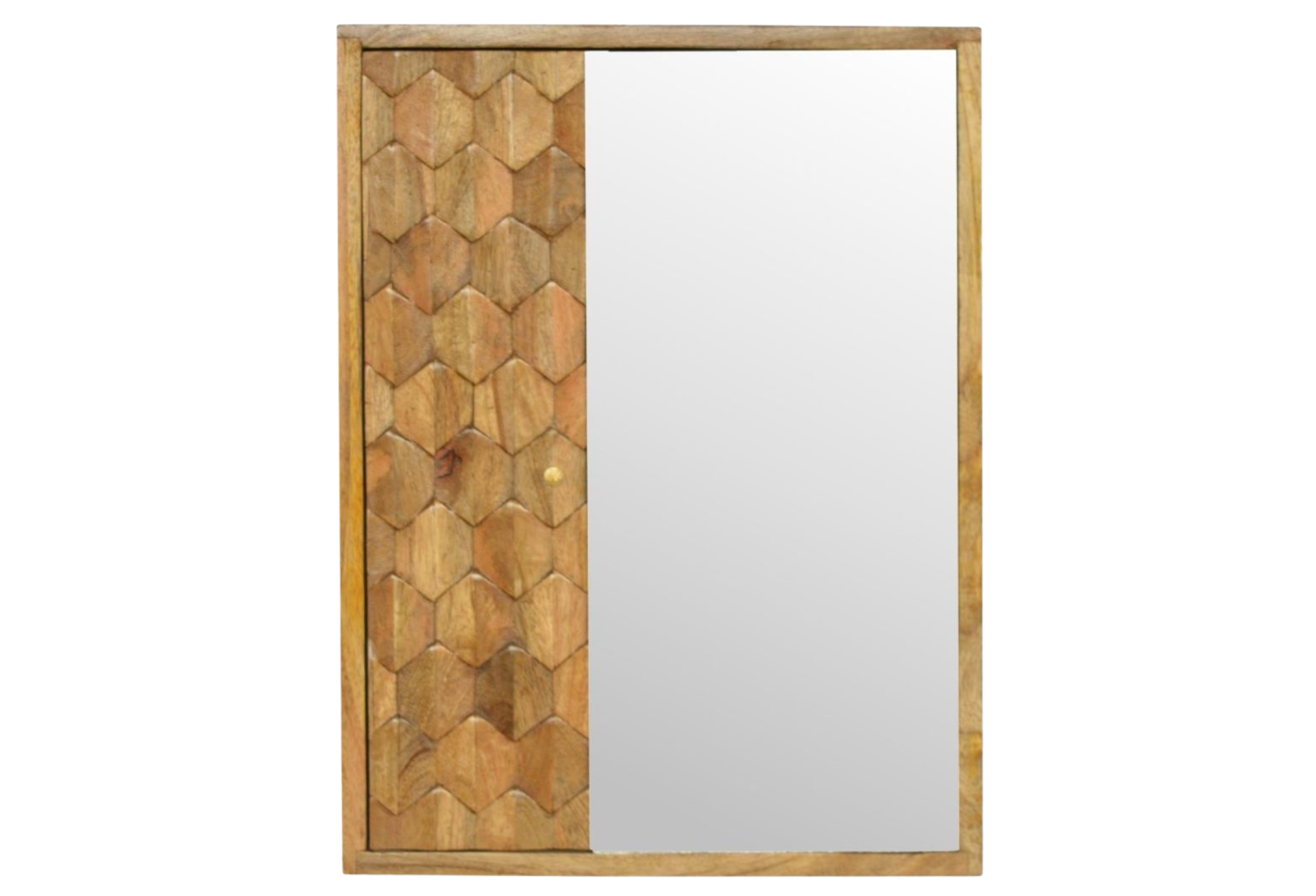 Pineapple Carved Mirror Cabinet
