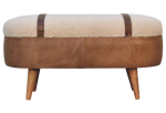 Tan Buffalo Boucle Nordic Bench