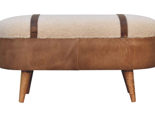 Tan Buffalo Boucle Nordic Bench