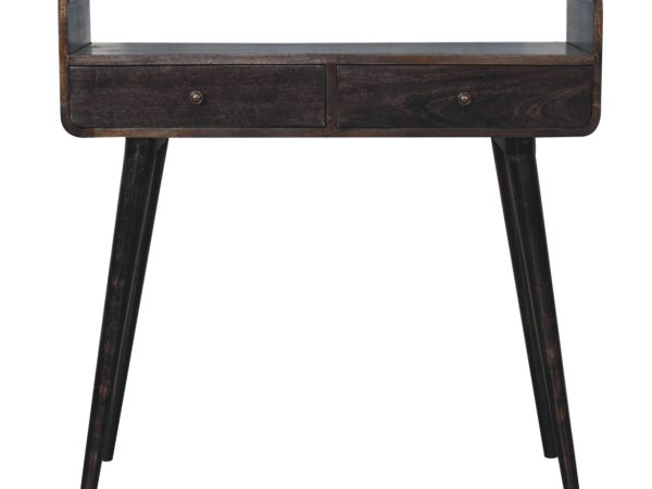 Curved Oak-ish Console Table