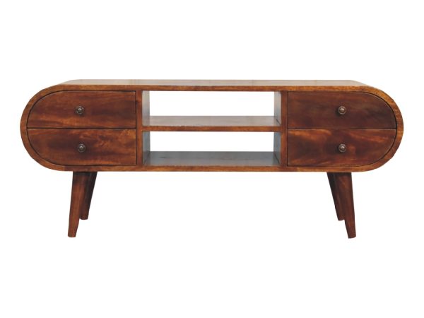 Chestnut Circular Media Unit
