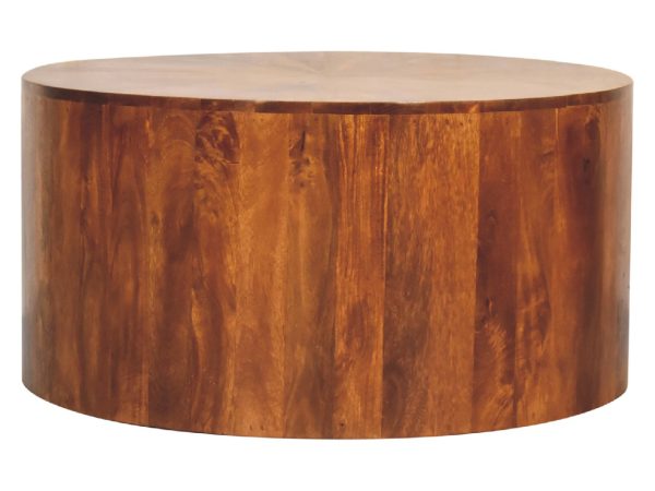 Chestnut Round Wooden Coffee Table
