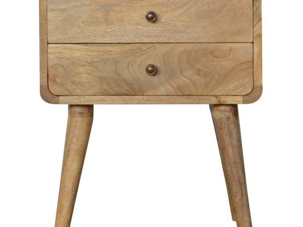 Curved Oak-ish nightstand