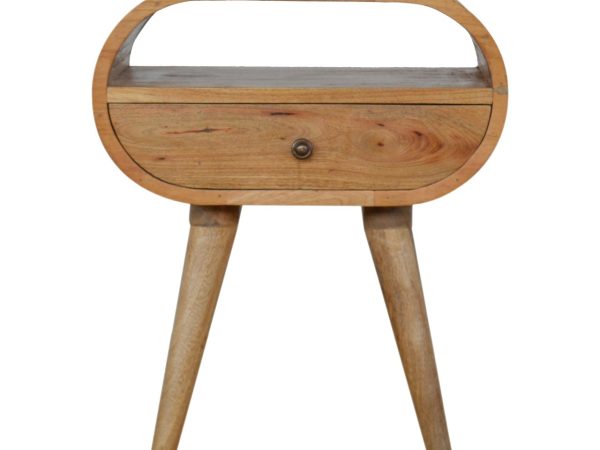 Circular Open Slot nightstand