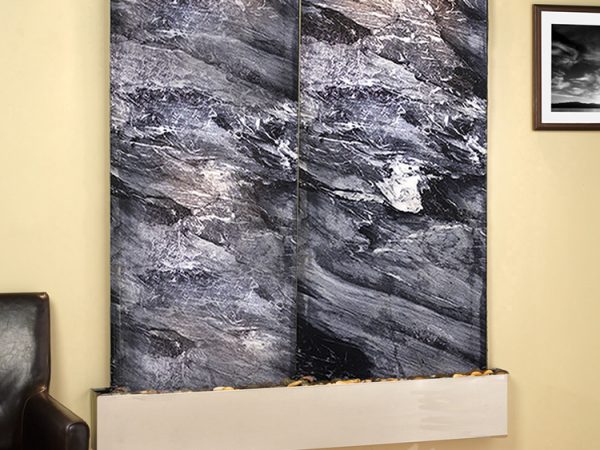 Majestic River-Square-Stainless Steel-Black-Marble