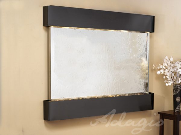 Teton Falls -Square-Blackened Copper-Silver-Mirror