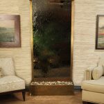 Tranquil River-Flush Mount-Rustic Copper-Silver-Mirror