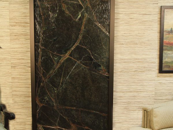 Tranquil River-Flush Mount-Antique Bronze-Green-Marble
