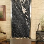 Tranquil River-Flush Mount-Stainless Steel-Black-Marble