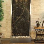 Tranquil River-Flush Mount-Stainless Steel-Green-Marble