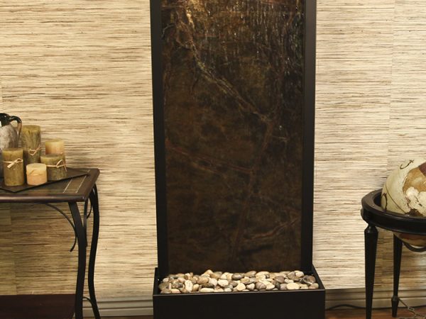 Harmony River -Flush Mount-Antique Bronze-Green-Marble
