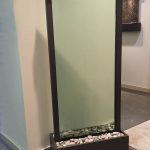 Harmony River-Center Mount -Antique Bronze-Green-Glass