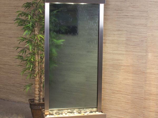 Harmony River-Center Mount -Stainless Steel-Blue-Glass