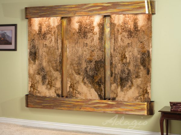 Deep Creek Falls-Round-Rustic Copper-Magnifico Travertine