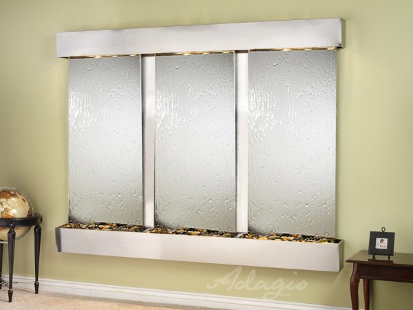 Deep Creek Falls-Square-Stainless Steel-Silver Mirror