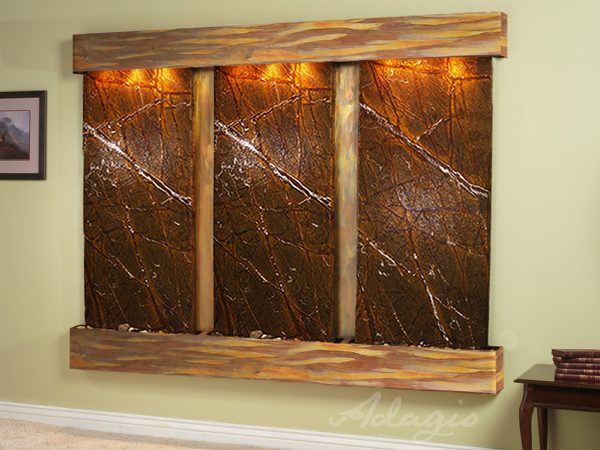 Deep Creek Falls-Square-Rustic Copper-Brown Marble