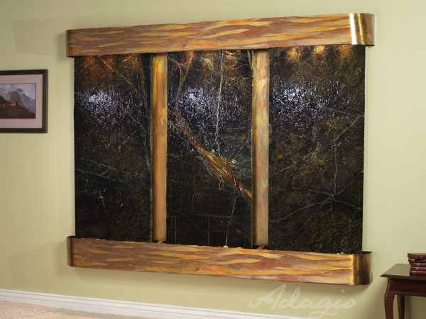 Deep Creek Falls-Round-Rustic Copper-Green Marble