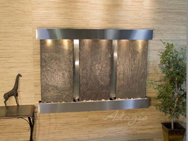 Olympus Falls-Square-Stainless Steel-Multi-Color Natural Slate