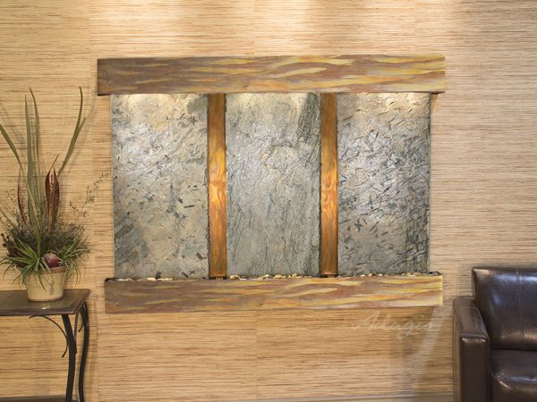 Olympus Falls-Square-Rustic Copper-Green Natural Slate