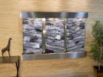 Olympus Falls-Square-Stainless Steel-Black Spider Marble