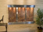 Olympus Falls-Square-Stainless Steel-Brown Marble