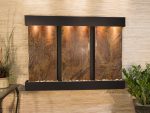 Olympus Falls-Square-Blackened Copper-Brown Marble