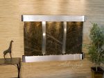 Olympus Falls-Round-Stainless Steel-Green Marble