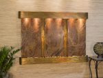Olympus Falls-Round-Rustic Copper-Brown Marble