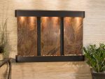 Olympus Falls-Round-Blackened Copper-Brown Marble