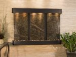 Olympus Falls-Round-Blackened Copper-Green Marble