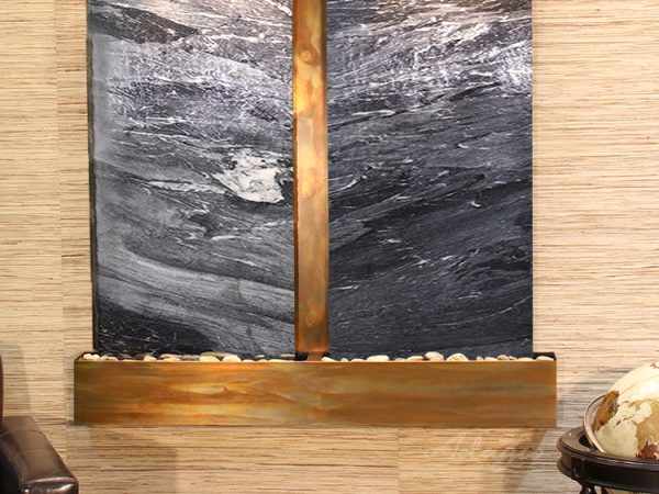 Aspen Falls-Square-Rustic Copper-Black Spider Marble