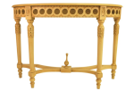 Neoclassical Demilune Console w/ Crackle Finish Table Top
