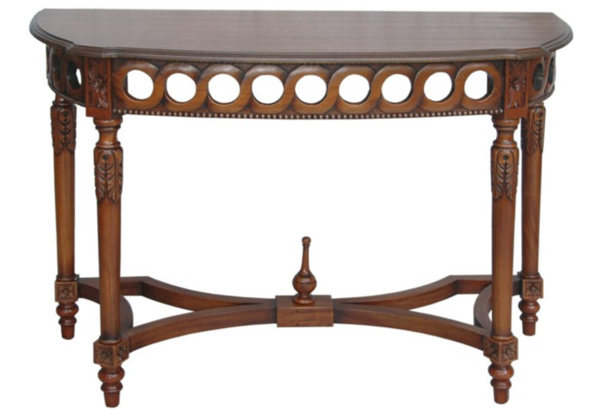 Neoclassical Demilune Console