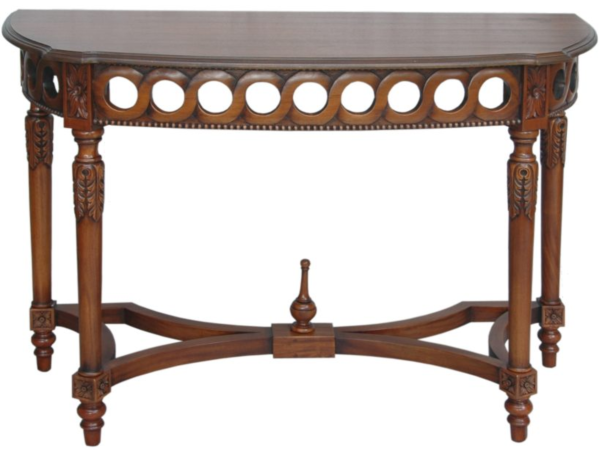 Neoclassical Demilune Console